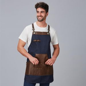 DELANTAL PETO VAQUERO Y PIEL 100004