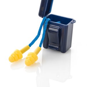 Tapón auditivo silicona reutilizable con cordón. Mod. "FIT EAR". 1988TRCSN