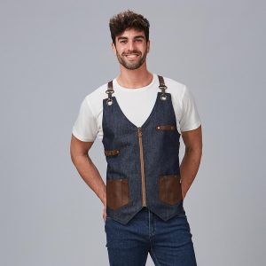 CHALECO UNISEX VAQUERO Y PIEL KURUME 950008